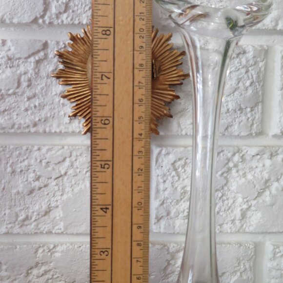 Vintage Swedish Hand Blown Crystal Vase, Scandinavian Decor, Aseda Sweden, Swung - Picture 8 of 9